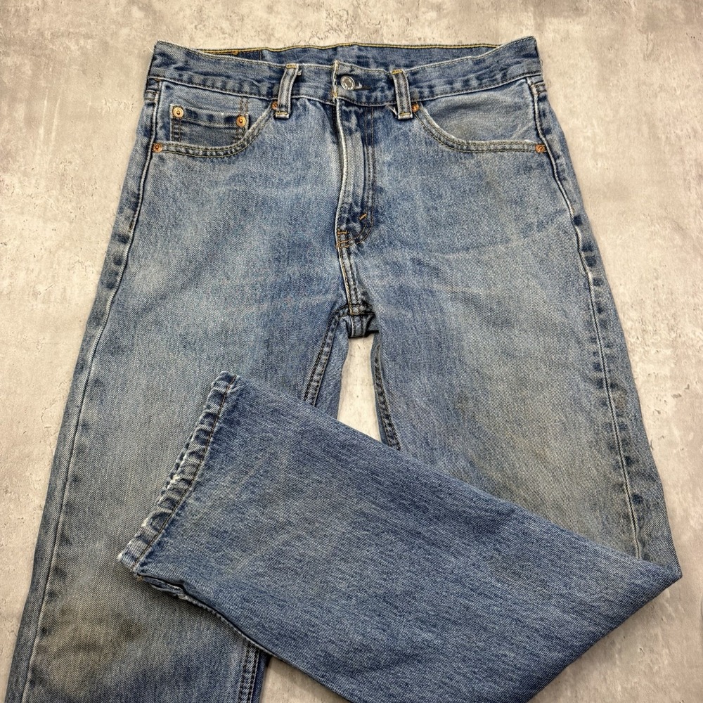 Levis 505 Jeans Men's 30x30 Regular Fit Straight Leg Denim Medium Wash Work USA